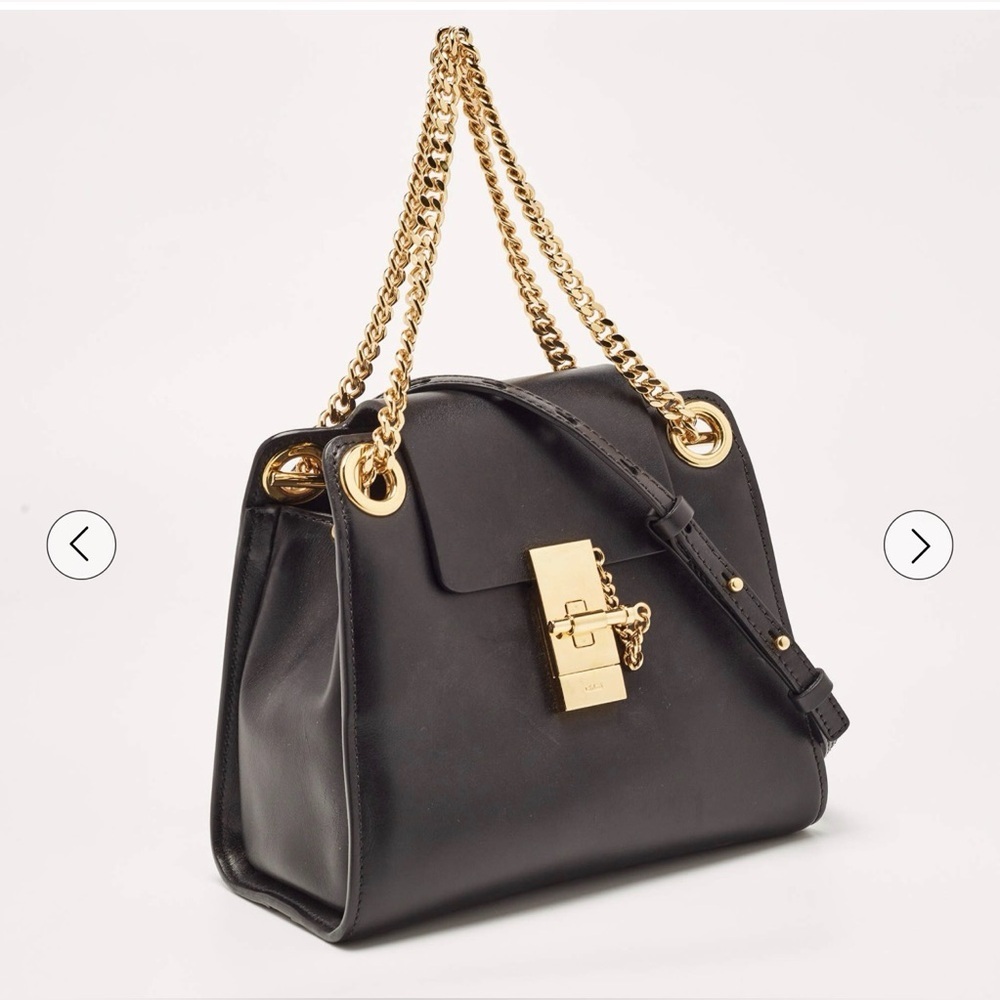 NWT Chloé Black & Gold Leather Mini Annie Shoulder Bag Barney’s New York - Picture 2 of 6
